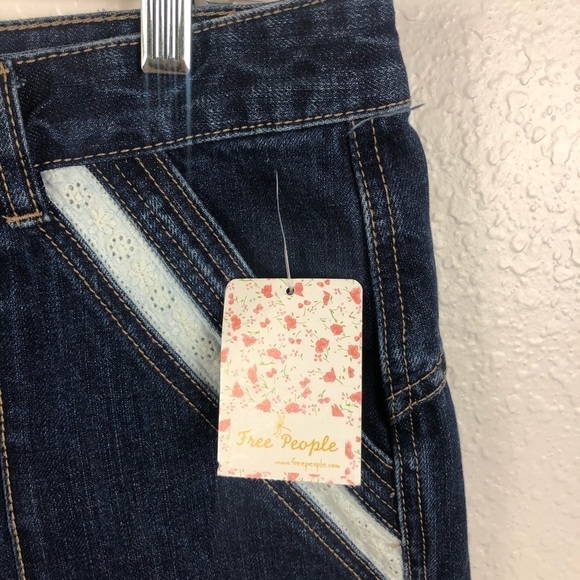 Free People Shorts Women 31 Sweet Surrender Denim Dark  Wash Mini High Rise L - Picture 7 of 10